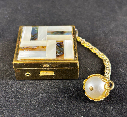 Vintage mini square gilt - square, brass