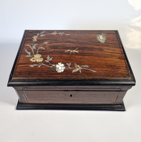 Antique rosewood jewellery box - antique,