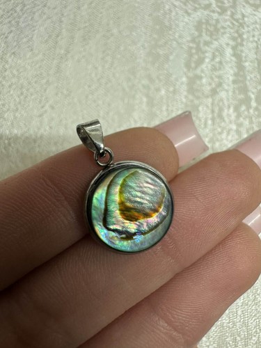 Natural abalone shell pendant - abalone,