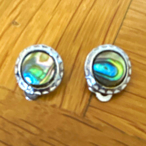 Silver tone clip - silver, stud