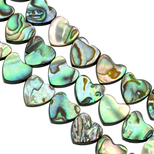 Green abalone shell - green, mother