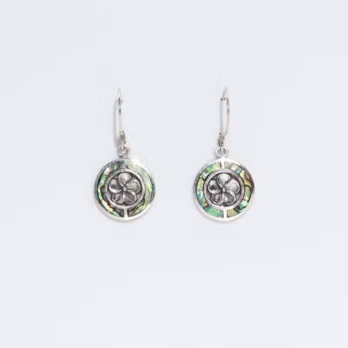 Shell silver earrings - &,