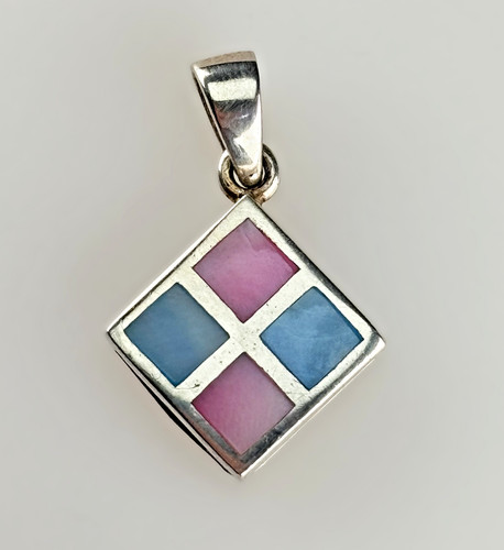 Pink blue abalone - blue, mother