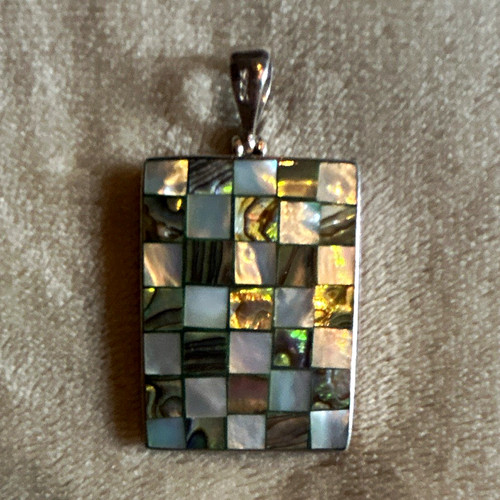 925 silver rectangle - 925, shell