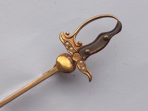 Antique gold plated sword - antique,