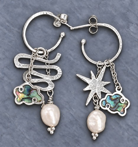 925 sterling silver abalone - silver,