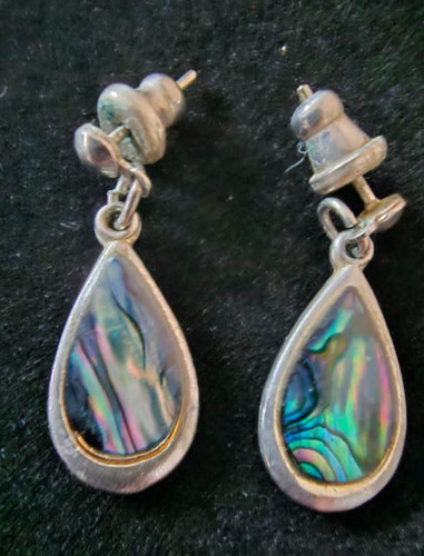 Vintage abalone silver small - abalone, &