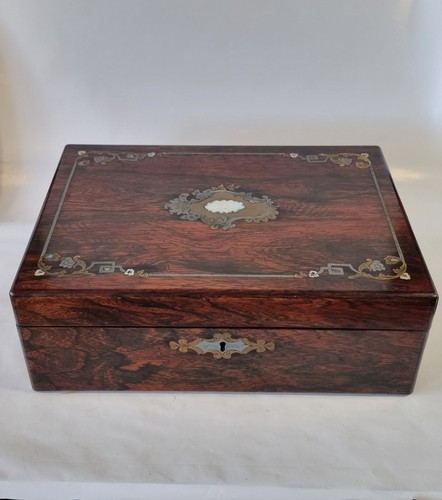 Victorian rosewood writing - rosewood,