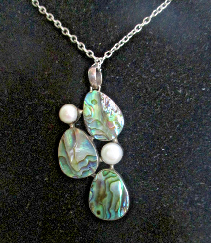 Abalone shell necklace - abalone, necklace.