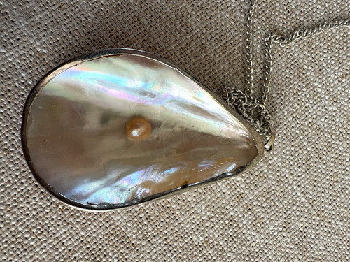 Silver tone teardrop mother - teardrop,