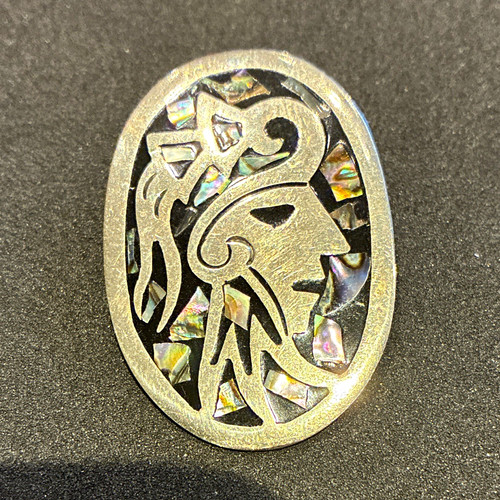 Oval silver tone face cameo - oval, silver-tone