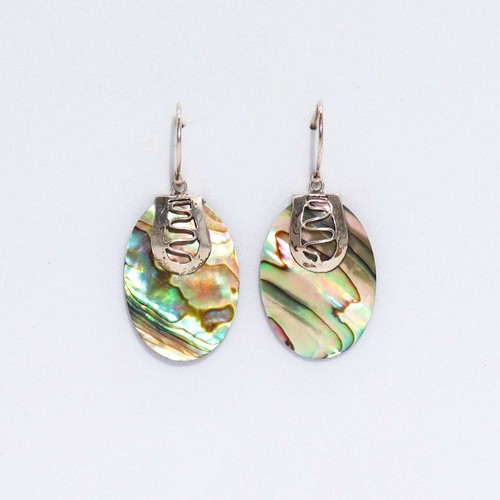 Shell silver earrings - earrings,